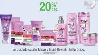 Jumbo En cuidado capilar Elvive y facial Revitalift hialurónico oferta