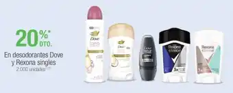 Jumbo En desodorantes Dove y Rexona singles oferta
