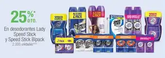 Jumbo En desodorantes Lady Speed Stick y Speed Stick Bipack oferta