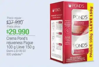 Jumbo Crema Pond's rejuveness Pague 100 g Lleve 150 g oferta