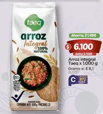 Surtimax Arroz integral Taeq x 1.000 g oferta
