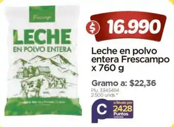 Surtimax Leche en polvo entera Frescampo x 760 g oferta