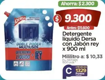 Surtimax Detergente líquido Dersa con Jabón rey x 900 ml oferta