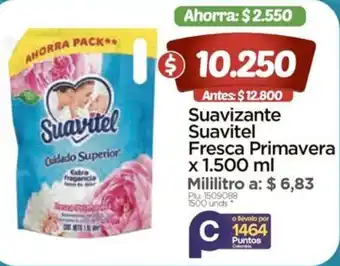Surtimax Suavizante Suavitel Fresca Primavera x 1.500 ml oferta