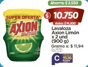 Surtimax Lavaloza Axion Limón x 2 und (900 g) oferta