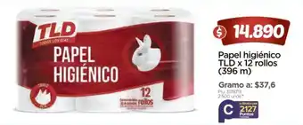 Surtimax Papel higiénico TLD x 12 rollos (396 m) oferta