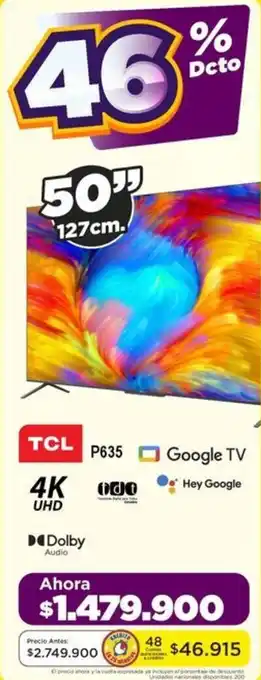 Alkomprar TCL 4K UHD Google TV oferta