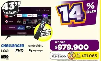 Alkomprar CHALLENGER androidtv 43" oferta
