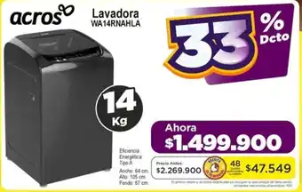 Alkomprar Acros Lavadora WA14RNAHLA 14KG oferta