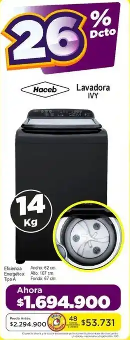 Alkomprar Haceb Lavadora IVY 14KG oferta