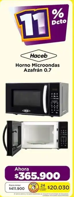 Alkomprar Haceb Horno Microondas Azafrán 0.7 oferta
