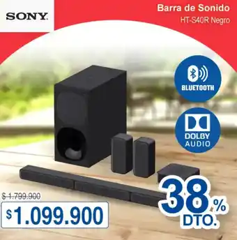 Ktronix SONY Barra de Sonido HT-S40R Negro oferta