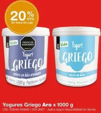 Makro Yogures Griego Aro x 1000g oferta