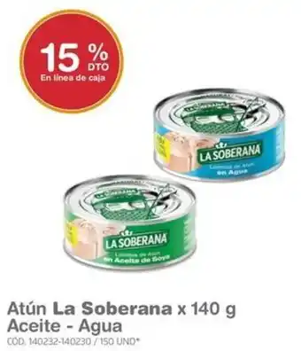 Makro Atún La Soberana x 140g Aceite - Agua oferta