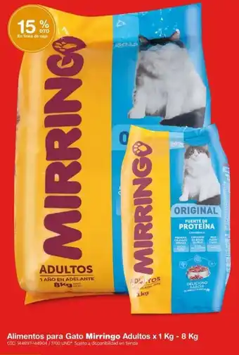 Makro Alimentos para Gato Mirringo Adultos x 1kg - 8kg oferta