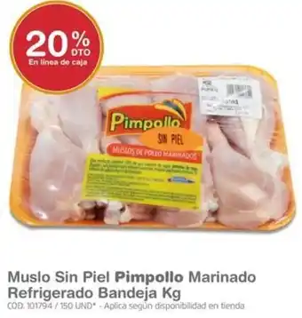 Makro Muslo Sin Piel Pimpollo Marinado Refrigerado Bandeja kg oferta