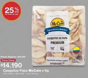 Makro Casquitos Papa McCain x kg oferta