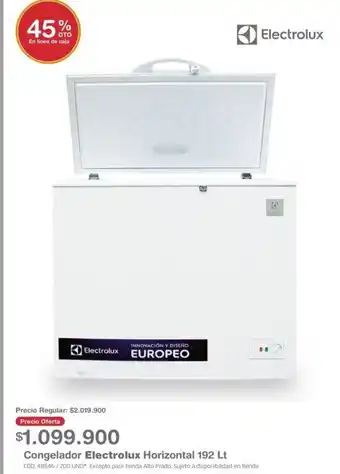 Makro Electrolux Congelador Electrolux Horizontal 192lt oferta