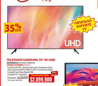 MercaCentro Televisor Samsung 70" 4K UHD oferta