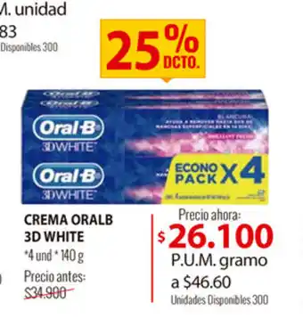 MercaCentro Crema Oral B 3D White oferta