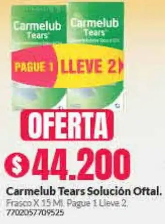 Droguería Alemana Carmelub Tears Solución Oftal. 15ml oferta