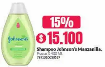 Droguería Alemana Shampoo Johnson's Manzanilla 400ml oferta