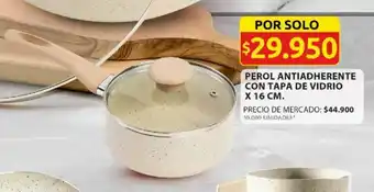 Ara SMUKEE PEROL ANTIADHERENTE CON TAPA DE VIDRIO X 16 CM. oferta