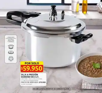 Ara OLLA A PRESIÓN HOMEND DE 4 LT. oferta