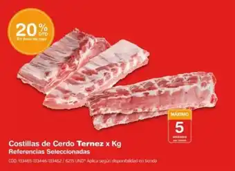 Makro Costillas de Cerdo Ternez x Kg Referencias Seleccionadas oferta