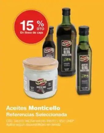 Makro Aceites Monticello Referencias Seleccionada oferta