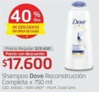 Makro Shampoo Dove Reconstrucción Completa 750ml oferta