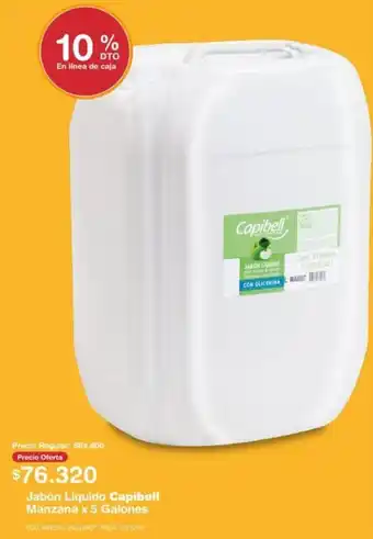 Makro Jabón Líquido Capibell Manzana x 5 Galones oferta