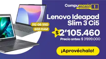 Éxito Lenovo Ideapad Slim 3 Ci5 oferta