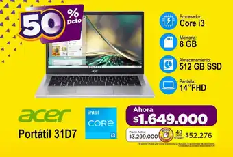 Alkomprar acer Portátil 31D7 oferta
