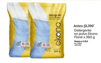 Surtimax Detergente en polvo Ekono Floral x 360 g oferta