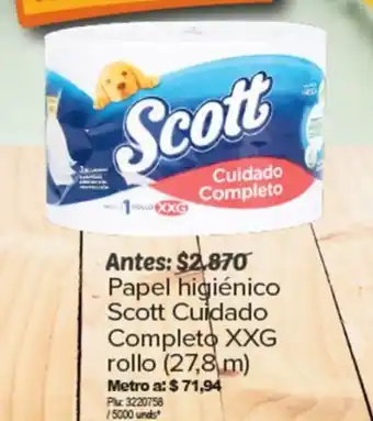 Surtimax Papel higiénico Scott Cuidado Completo XXG rollo (27,8 m) oferta