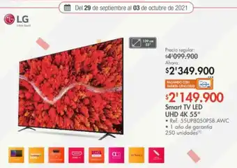Metro LG Smart TV LED UHD 4K 55" oferta
