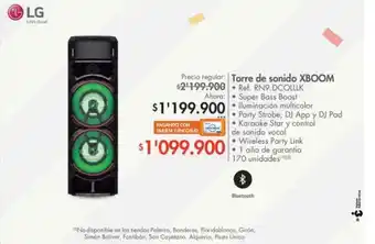 Metro LG Torre de Sonido XBOOM oferta