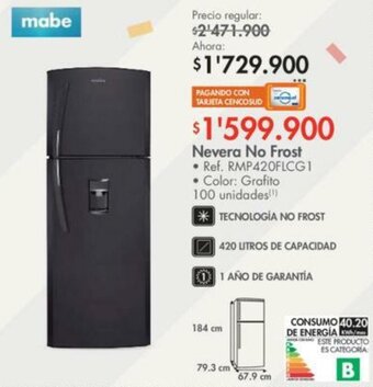 Metro Mabe Nevera No Frost oferta