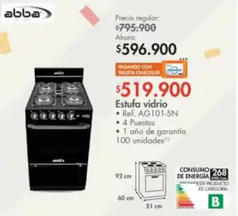 Metro Abba Estufa Vidrio oferta