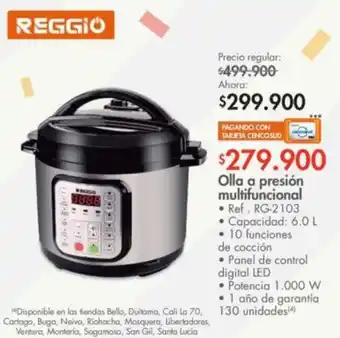 Metro Reggio Olla A Presión Multifunctional 6.0L oferta