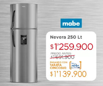 Mabe Nevera 250 Lt