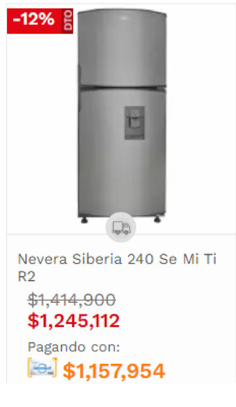 Easy Nevera Siberia 240 Se Mi Ti R2 oferta