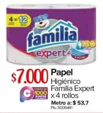 Super Inter Papel Higiénico Familia Expert x 4 Rollos oferta