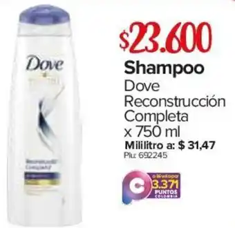 Super Inter Shampoo Dove Reconstrucción Completa x 750ml oferta