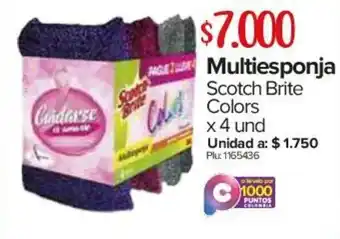 Multiesponja Scotch Brite Colors x 4 Und
