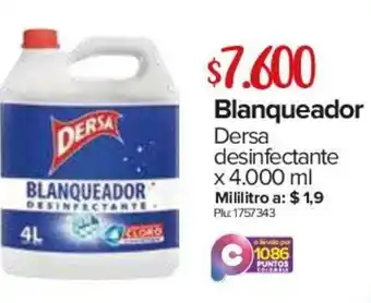 Super Inter Balnqueador Dersa Desinfectante x 4.000ml oferta