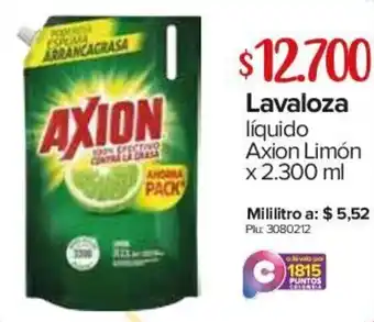 Super Inter Lavaloza Líquido Axion Limón x 2.300ml oferta