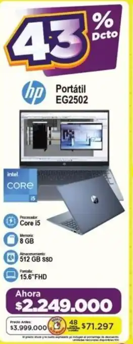 Alkomprar Hp Portátil EG2502 oferta
