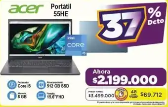 Alkomprar Acer Portátil 55HE oferta